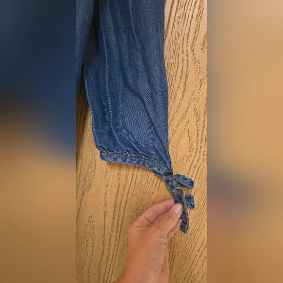 Splendid Chambray denim like off the shoulder mini dress - Picture 5 of 8